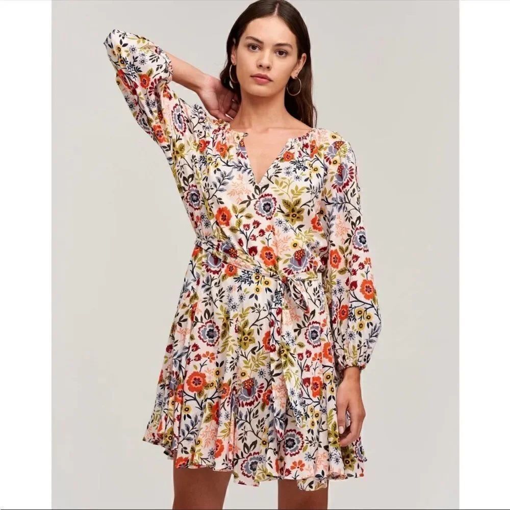 Velvet Anthropologie Keelin meadow floral dress